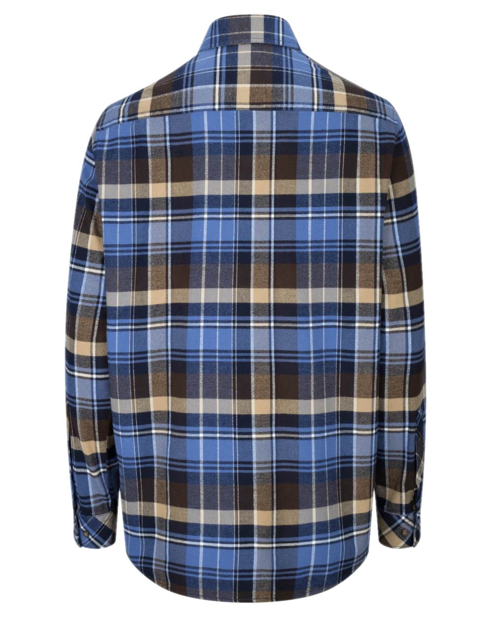 Countrysport Blue Brown Coloured Hoggs of Fife Luxury Cotton Hunting Shirt on white background #colour_countrysport-blue-brown