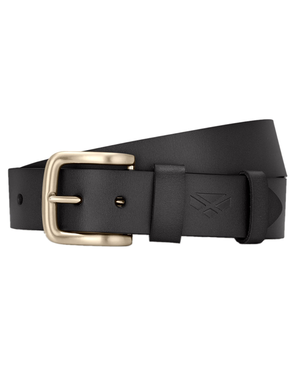 Black Coloured Hoggs of Fife Luxury Leather Belts on white background #colour_black