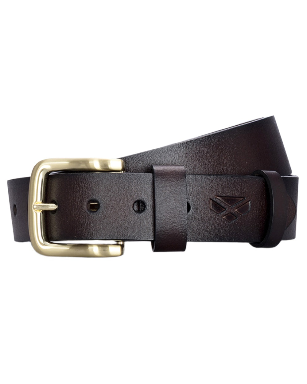 Chocolate-Brown Coloured Hoggs of Fife Luxury Leather Belts on white background #colour_chocolate-brown