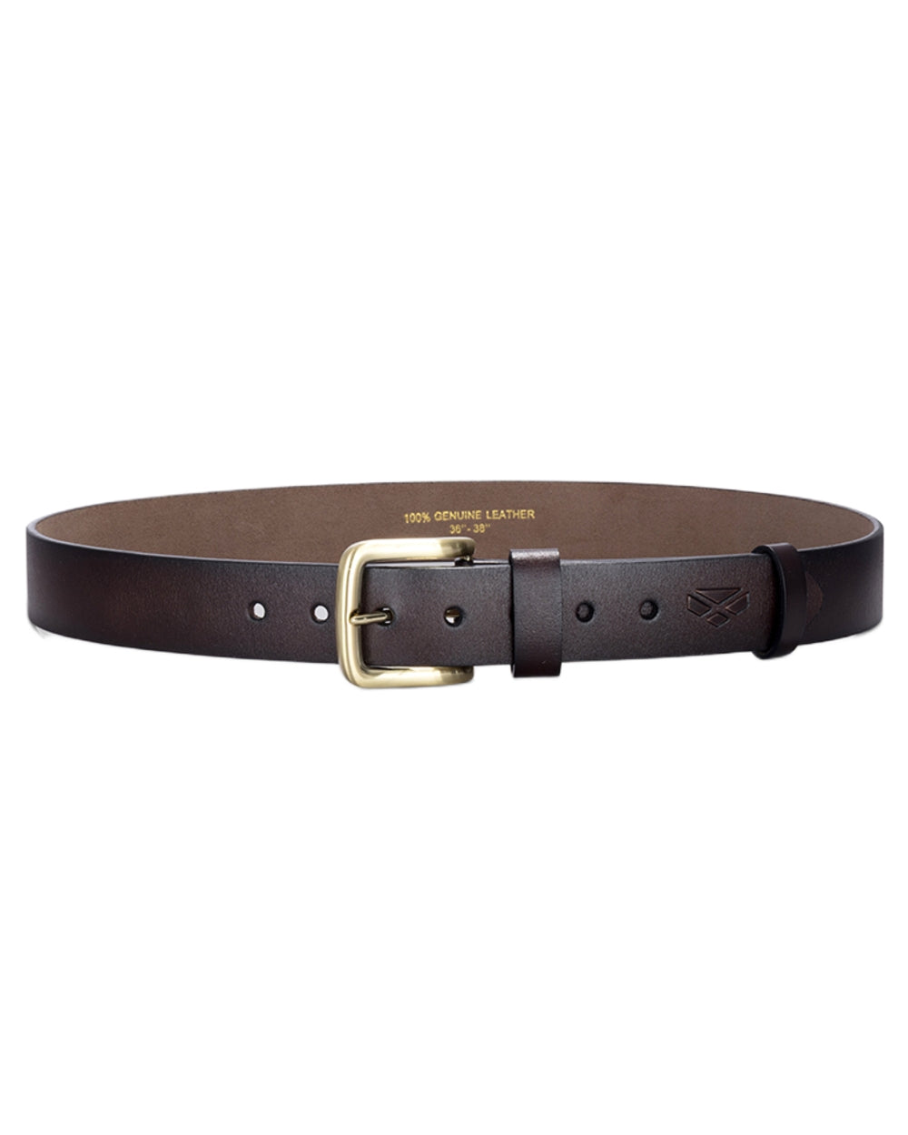 Chocolate-Brown Coloured Hoggs of Fife Luxury Leather Belts on white background #colour_chocolate-brown