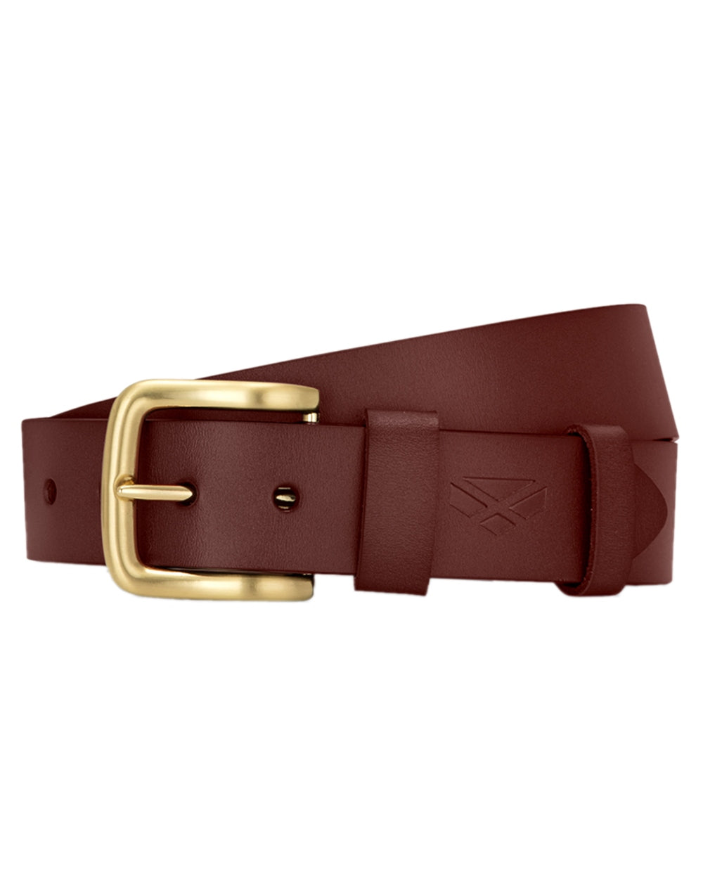Dark Brown Coloured Hoggs of Fife Luxury Leather Belts on white background #colour_dark-brown