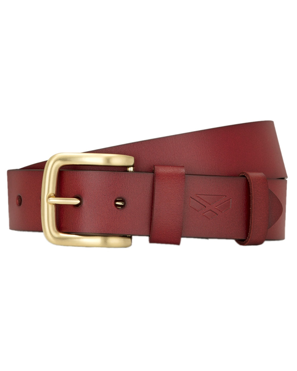 Tan Coloured Hoggs of Fife Luxury Leather Belts on white background #colour_tan