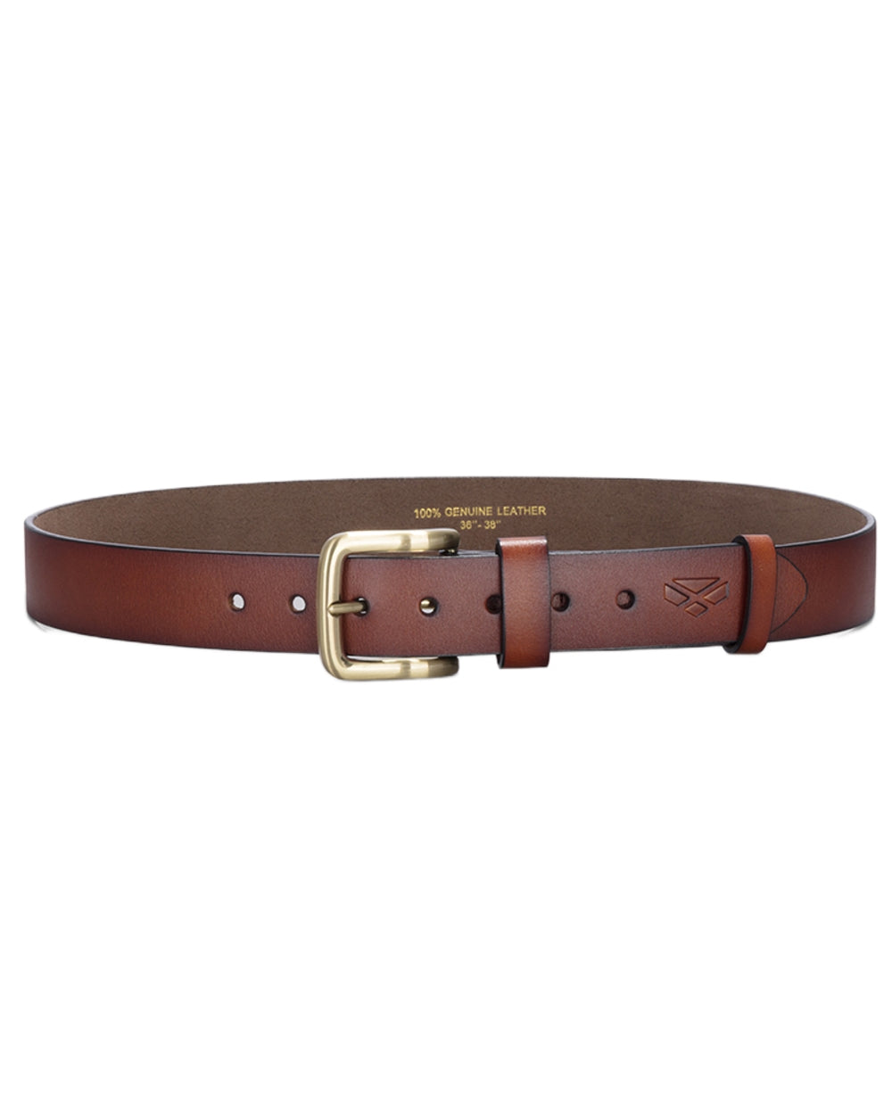 Whisky-Tan Coloured Hoggs of Fife Luxury Leather Belts on white background #colour_whisky-tan
