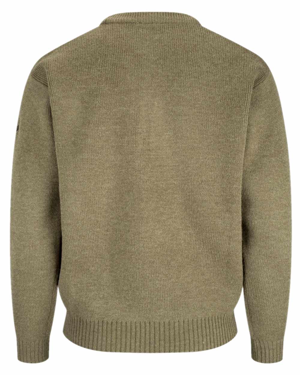 Marled Green Coloured Hoggs of Fife Melrose Hunting Pullover on white background #colour_marled-green