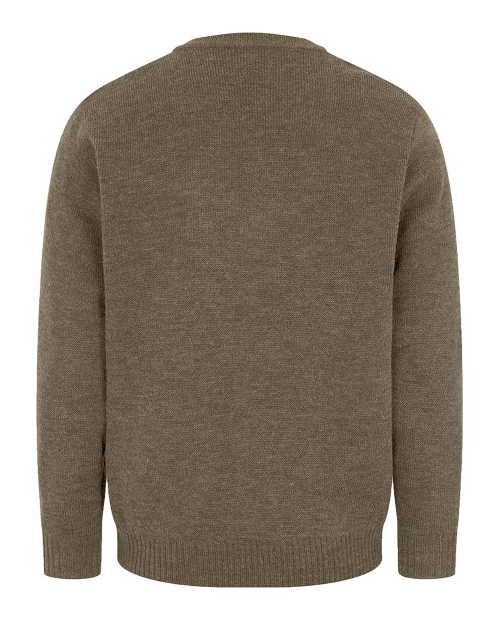 Meadow Green coloured Hoggs of Fife Melrose II V Neck Pullover on white background #colour_meadow-green