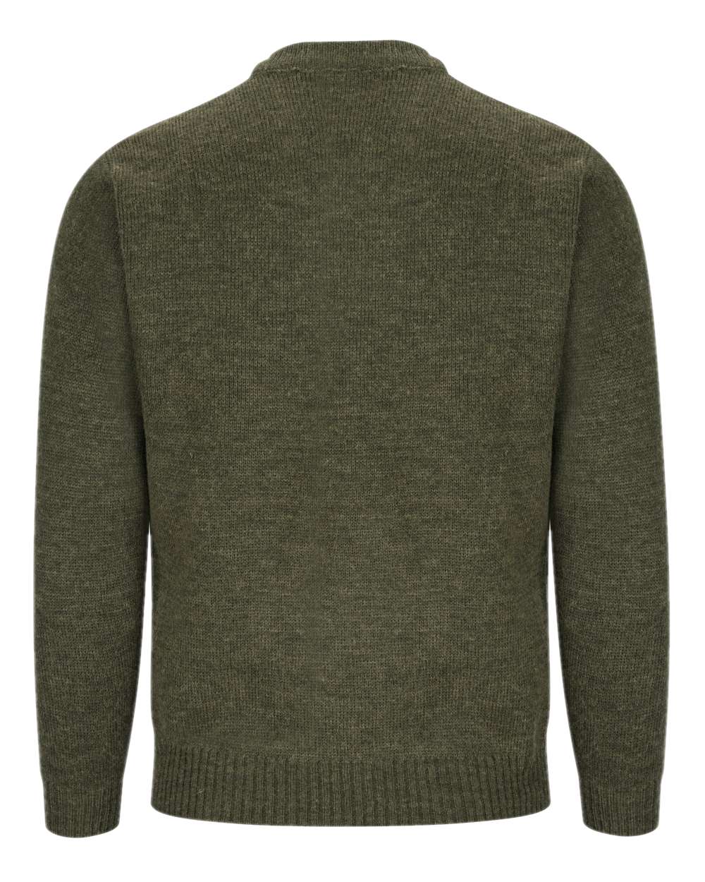 Loden Coloured Hoggs of Fife Melrose V-Neck Hunting Pullover on white background #colour_loden