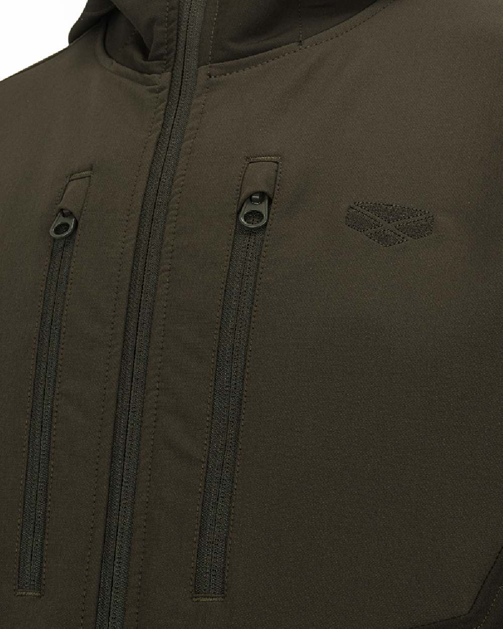 Green Coloured Hoggs of Fife Mens Ardross 4 Way Active Jacket on white background #colour_green