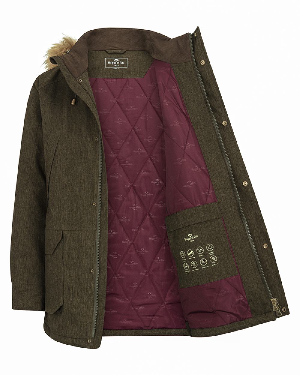 Forest Green coloured Hoggs of Fife Mens Argyll II Jacket on white background #colour_forest-green