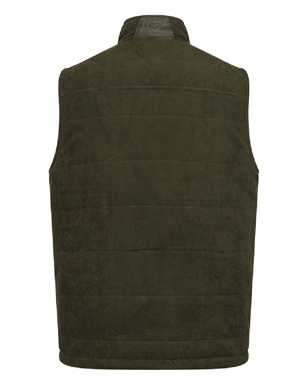 Loden coloured Hoggs of Fife Mens Glenbervie Quilted Gilet on white background #colour_loden