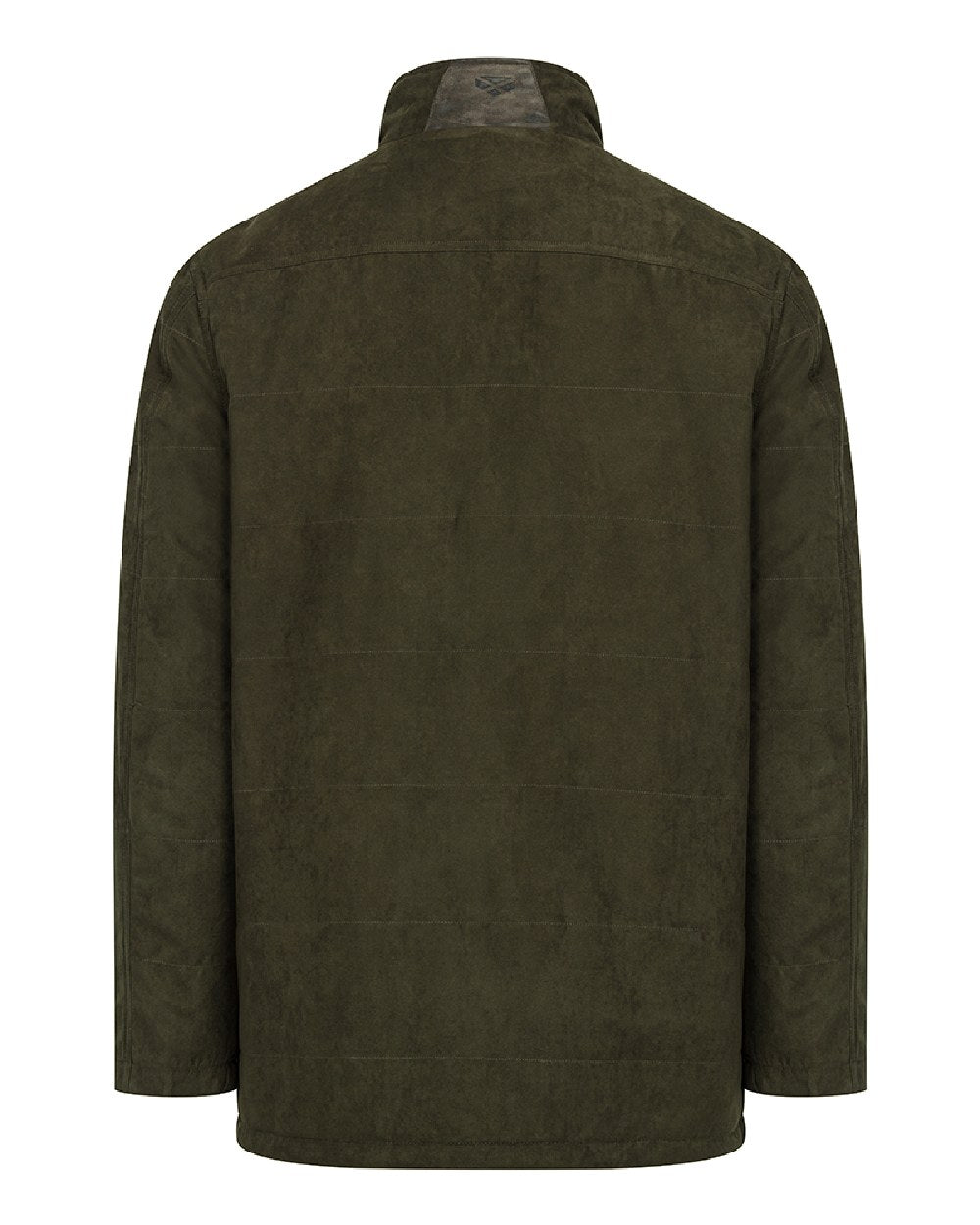 Loden coloured Hoggs of Fife Mens Glenesk Quilted Jacket on white background #colour_loden