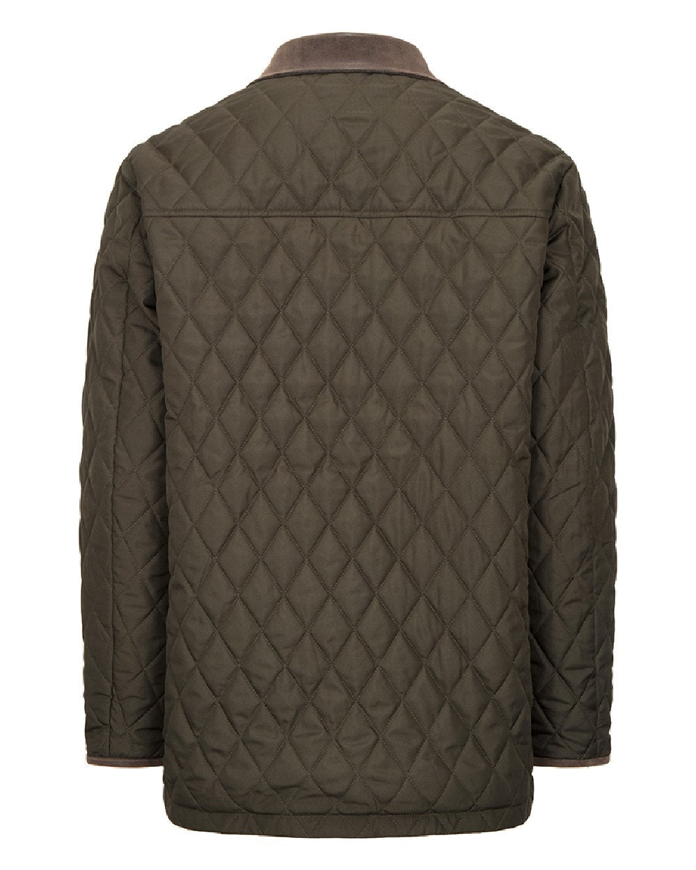 Forest Green Coloured Hoggs of Fife Mens Lochore Quilted Jacket on white background #colour_forest-green