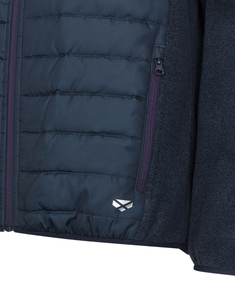 Midnight Navy Marl Coloured Hoggs of Fife Mens Melville Hybrid Jacket on white background #colour_midnight-navy-marl