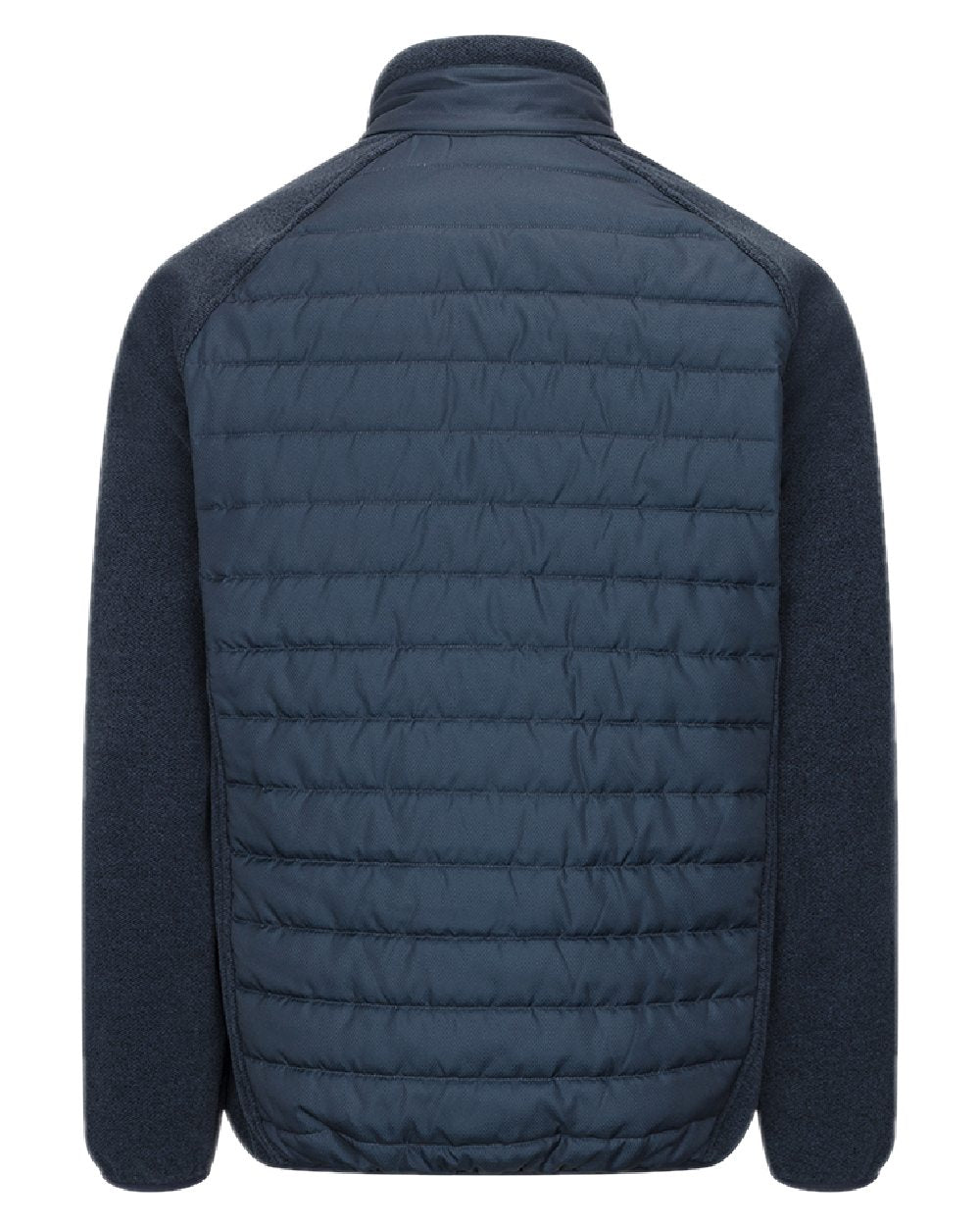 Midnight Navy Marl Coloured Hoggs of Fife Mens Melville Hybrid Jacket on white background #colour_midnight-navy-marl