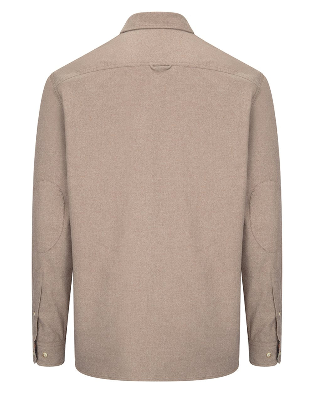 Oatmeal Coloured Hoggs of Fife Mens Moy Moleskin Shirt on white background #colour_oatmeal