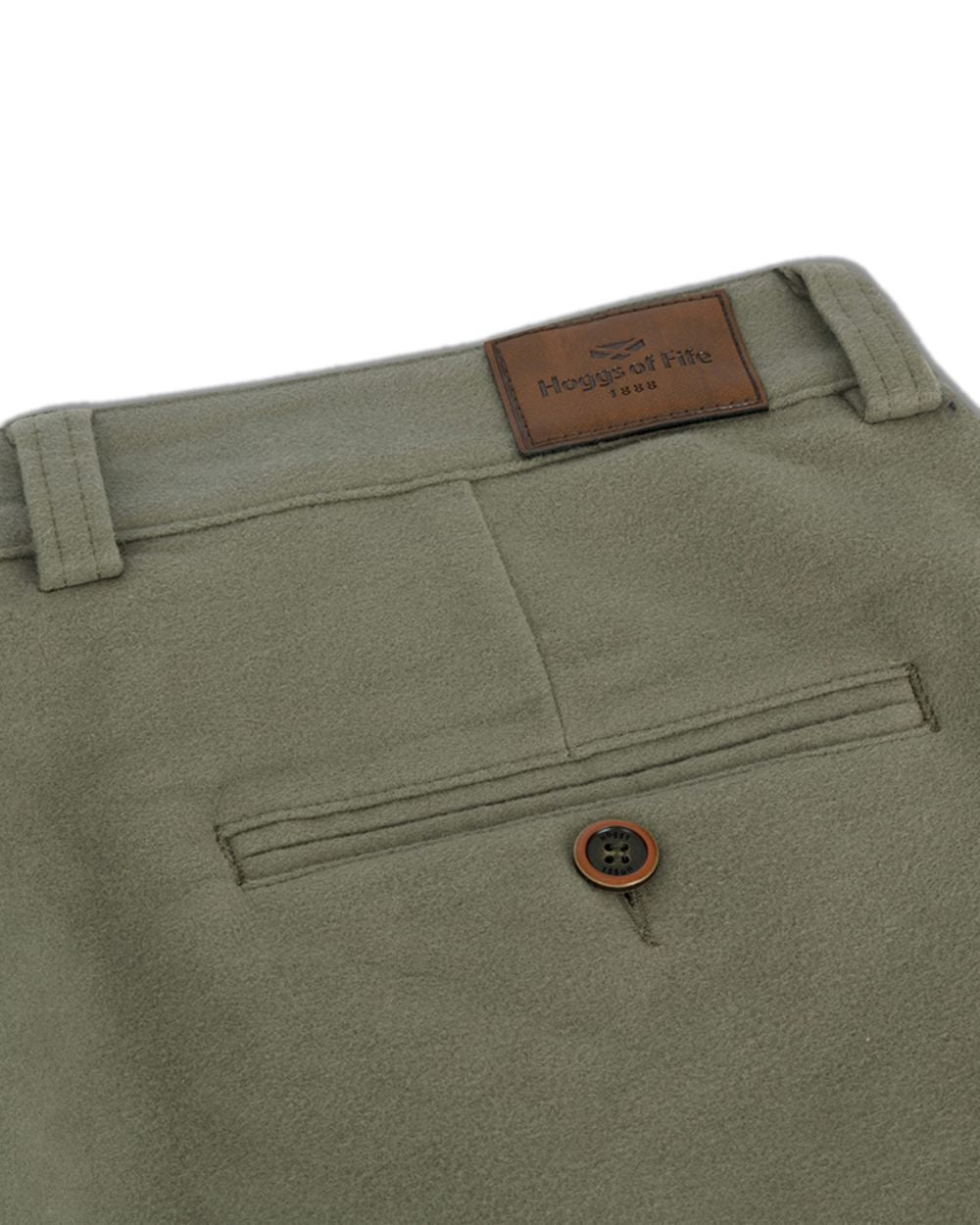 Lovat Coloured Hoggs of Fife Monarch II Moleskin Trousers on white background #colour_lovat
