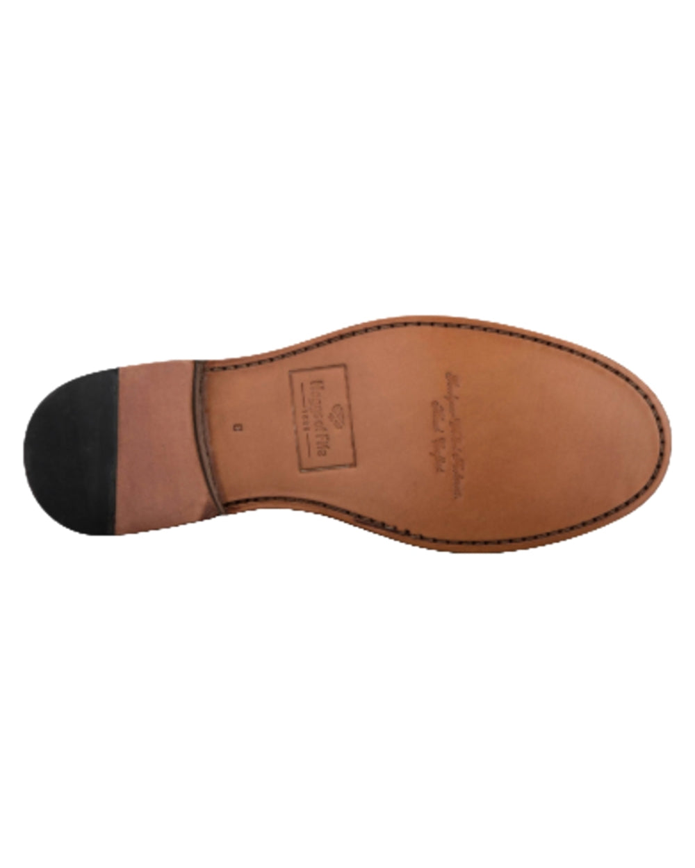 Burnished Tan Coloured Hoggs of Fife Muirfield All Leather Brogue Shoes on white background #colour_burnished-tan