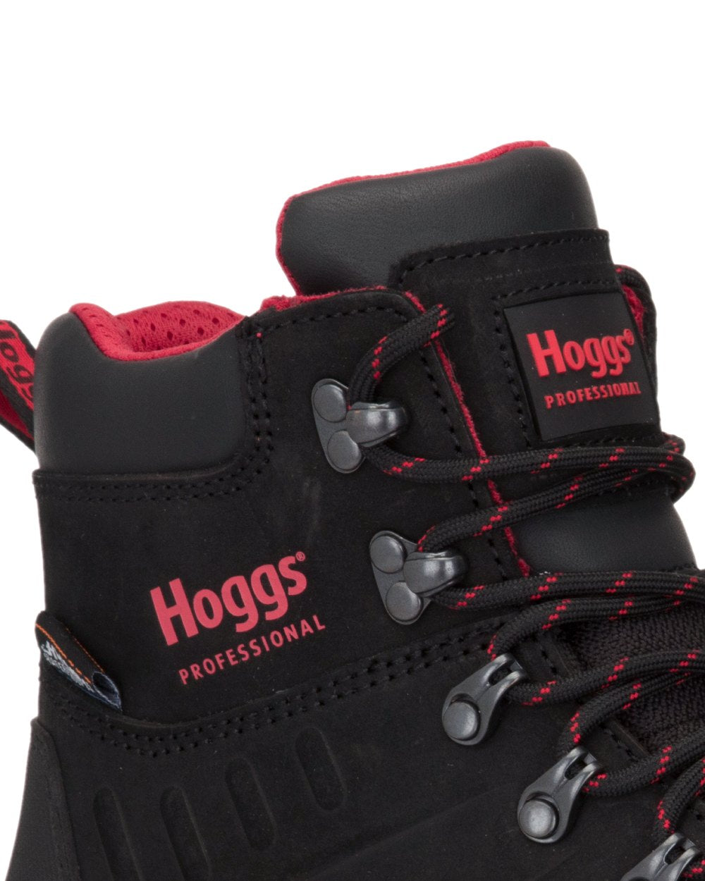 Black Nubuck Coloured Hoggs of Fife Poseidon S3 Safety Lace-Up Boots on white background #colour_black-nubuck
