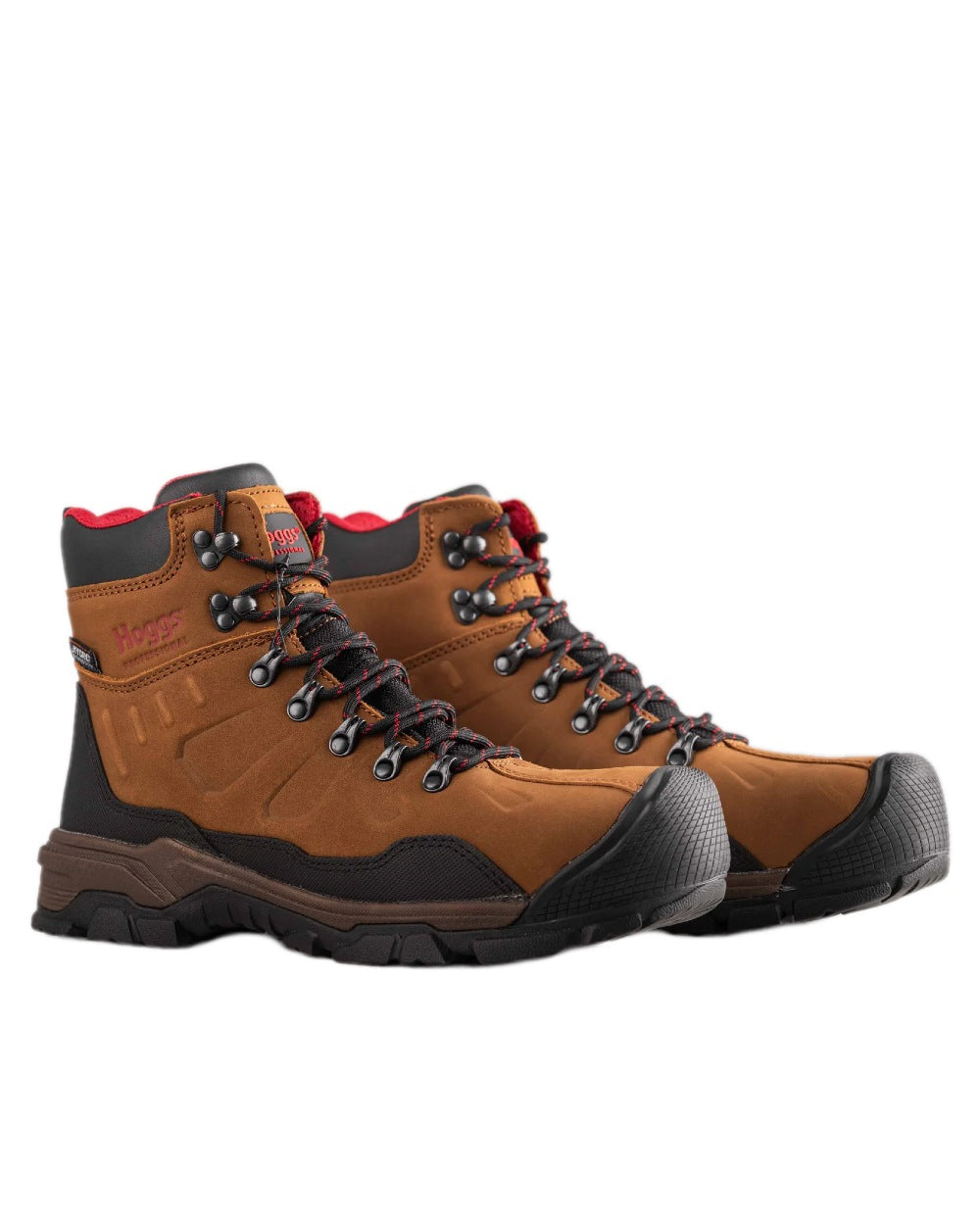 Tan Nubuck Coloured Hoggs of Fife Poseidon S3 Safety Lace-Up Boots on white background #colour_tan-nubuck