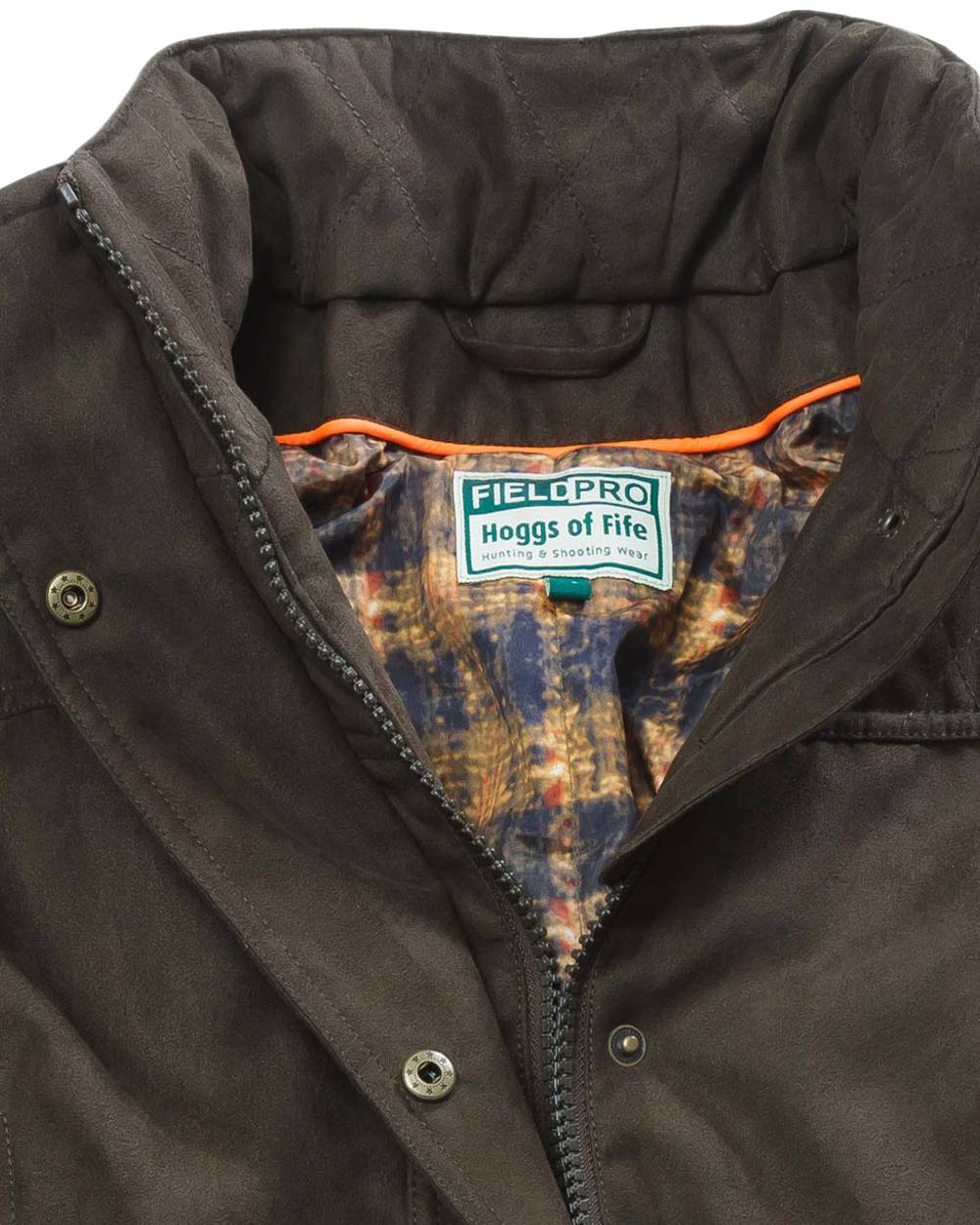 Field Green Coloured Hoggs of Fife Rannoch Ladies Hunting Jacket on white background #colour_field-green