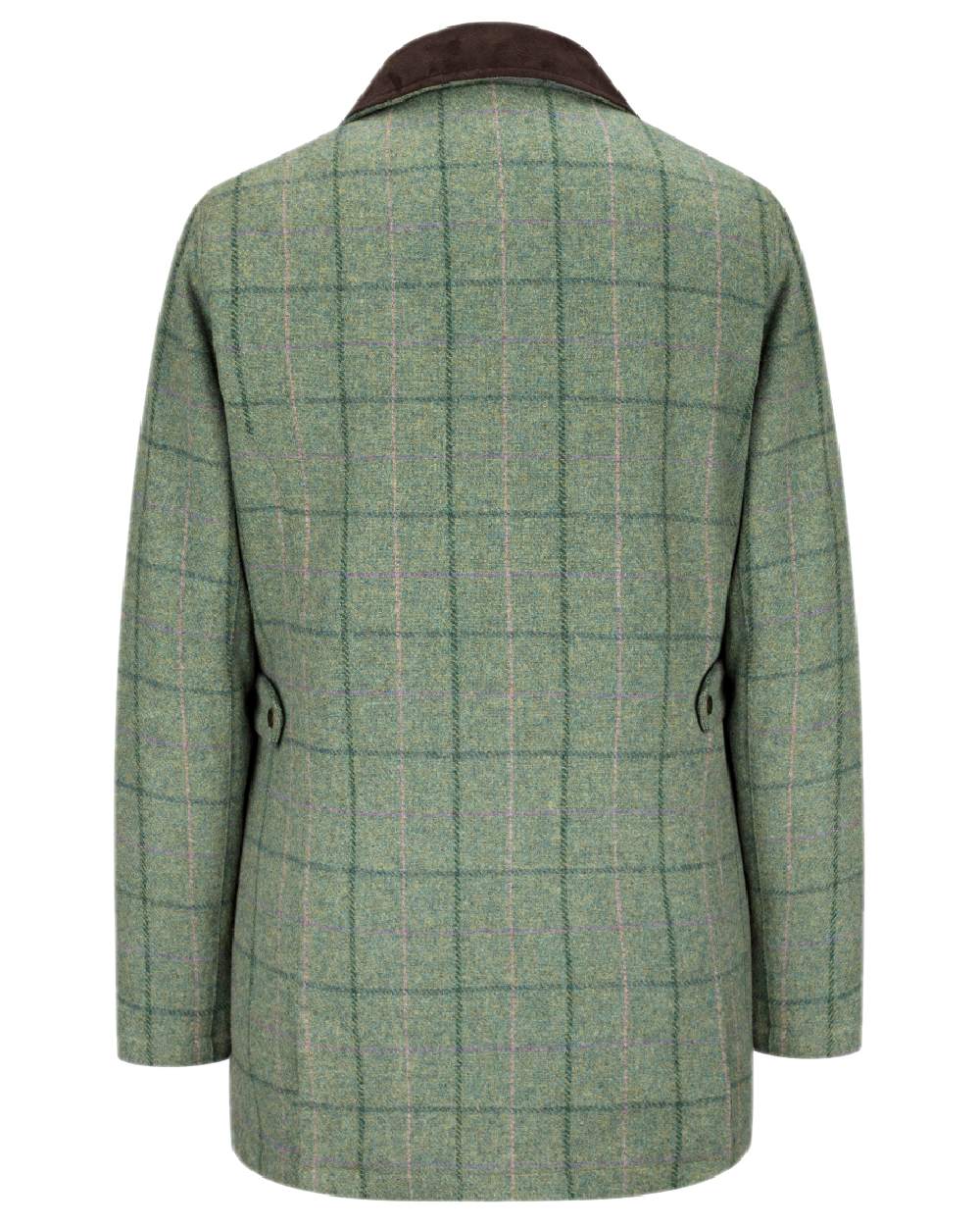 Spring Bracken Coloured Hoggs of Fife Roslin Ladies Technical Tweed Field Coat on white background #colour_spring-bracken