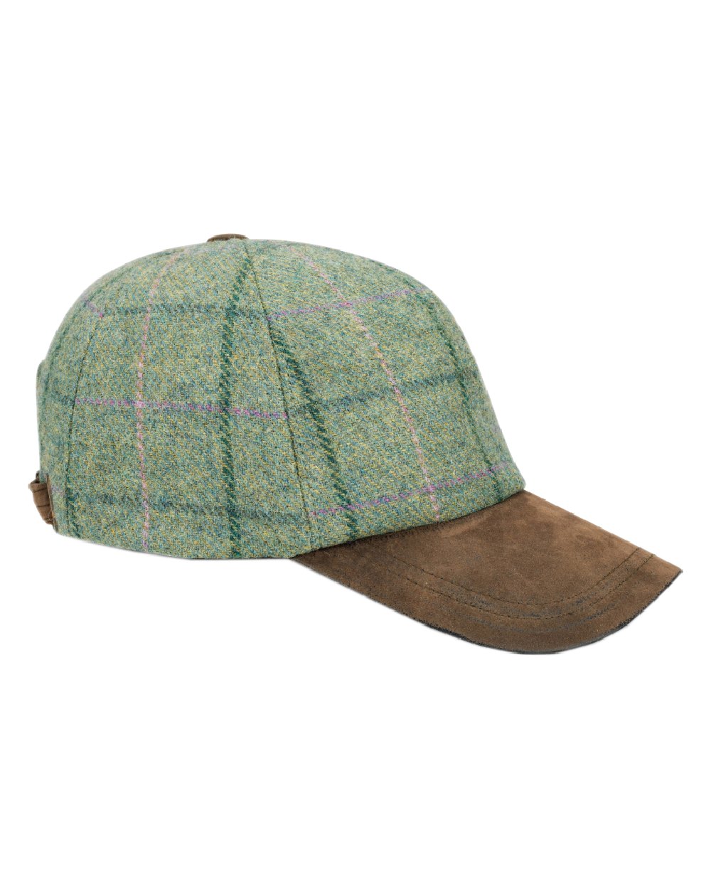 Spring Bracken Coloured Hoggs of Fife Roslin Ladies Tweed Baseball Cap on white background #colour_spring-bracken