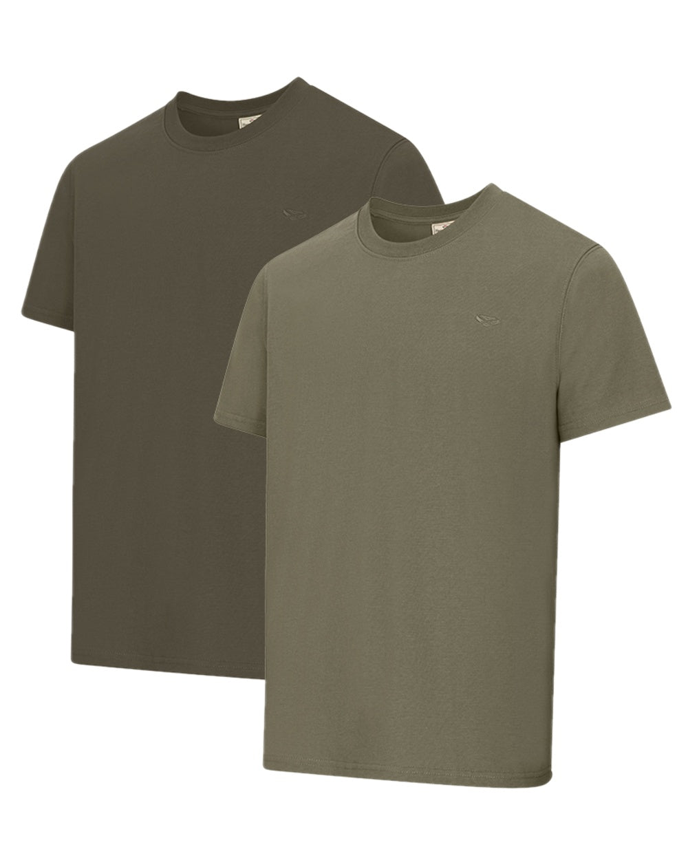 Forest Lovat Coloured Hoggs of Fife Sandwood 2 Pack Cotton T-Shirts on white background #colour_forest-lovat
