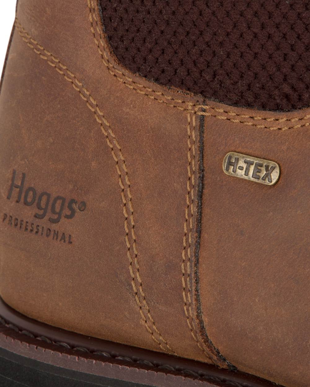 Crazy Horse Brown Coloured Hoggs of Fife Shire Pro Waterproof Dealer Boots on white background #colour_crazy-horse-brown