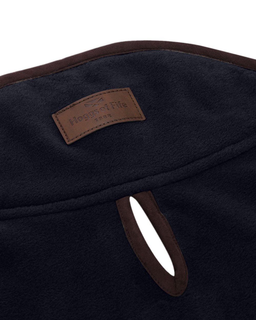 Navy Coloured Hoggs of Fife Stenton Fleece Dog Coat on white background #colour_navy