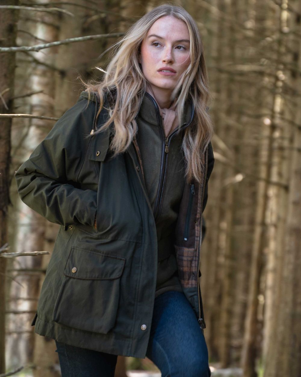 Lovat Coloured Hoggs of Fife Stenton Ladies Fleece Gilet on outdoor background #colour_lovat