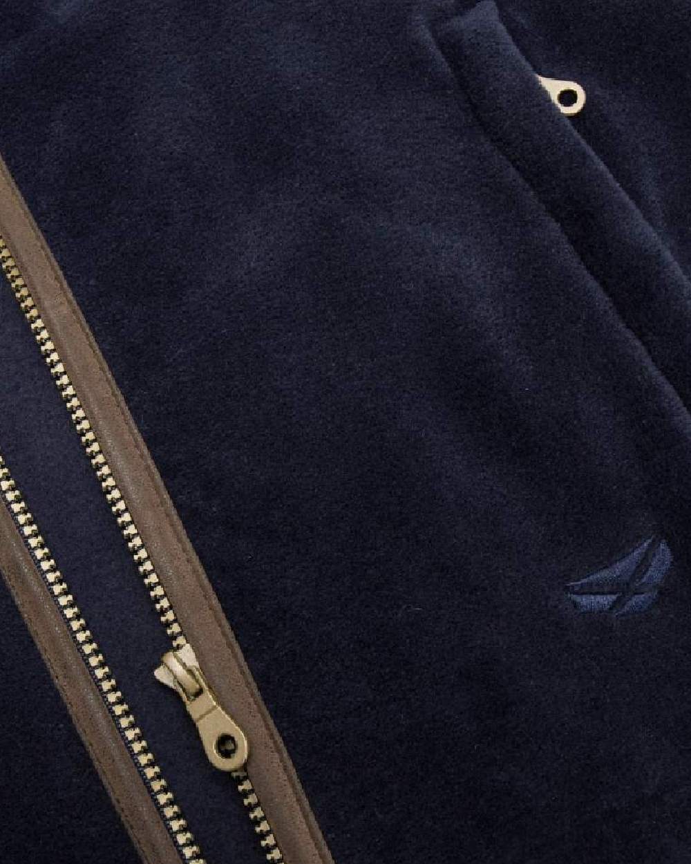 Navy Coloured Hoggs of Fife Stenton Ladies Fleece Jacket on white background #colour_navy