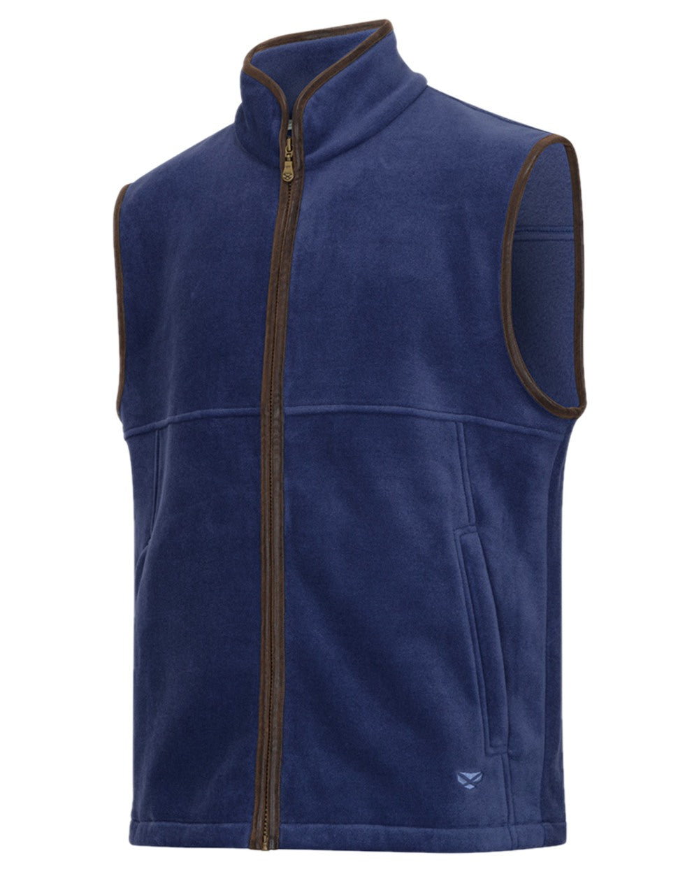 Nordic Blue coloured Hoggs of Fife Stenton Technical Fleece Gilet on white background #colour_nordic-blue