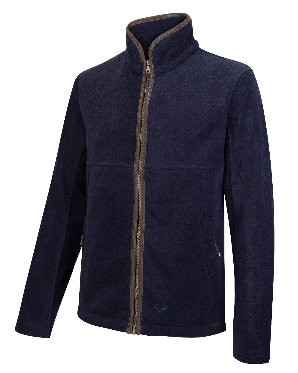 Midnight Navy Coloured Hoggs of Fife Stenton Technical Fleece Jacket on white background #colour_midnight-navy
