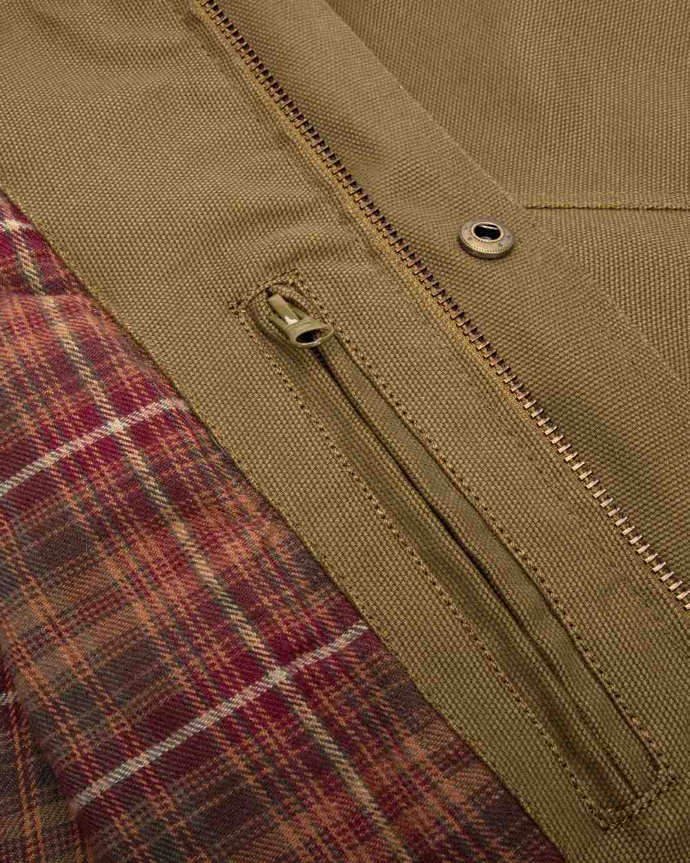 Camel Coloured Hoggs of Fife Stewarton Canvas Coat on white background #colour_camel