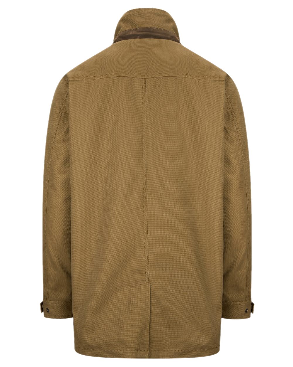 Camel Coloured Hoggs of Fife Stewarton Canvas Coat on white background #colour_camel