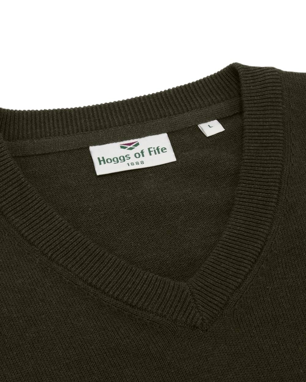 Fern Green Coloured Hoggs of Fife Stirling II Long Sleeve Pullover on white background #colour_fern-green