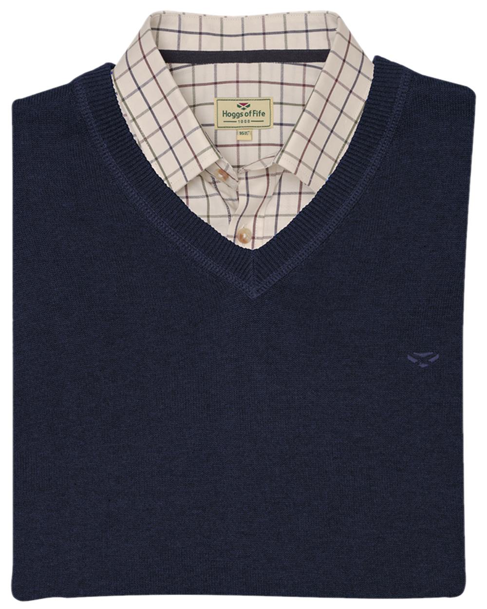 Heather Blue Coloured Hoggs of Fife Stirling II Long Sleeve Pullover on white background #colour_heather-blue
