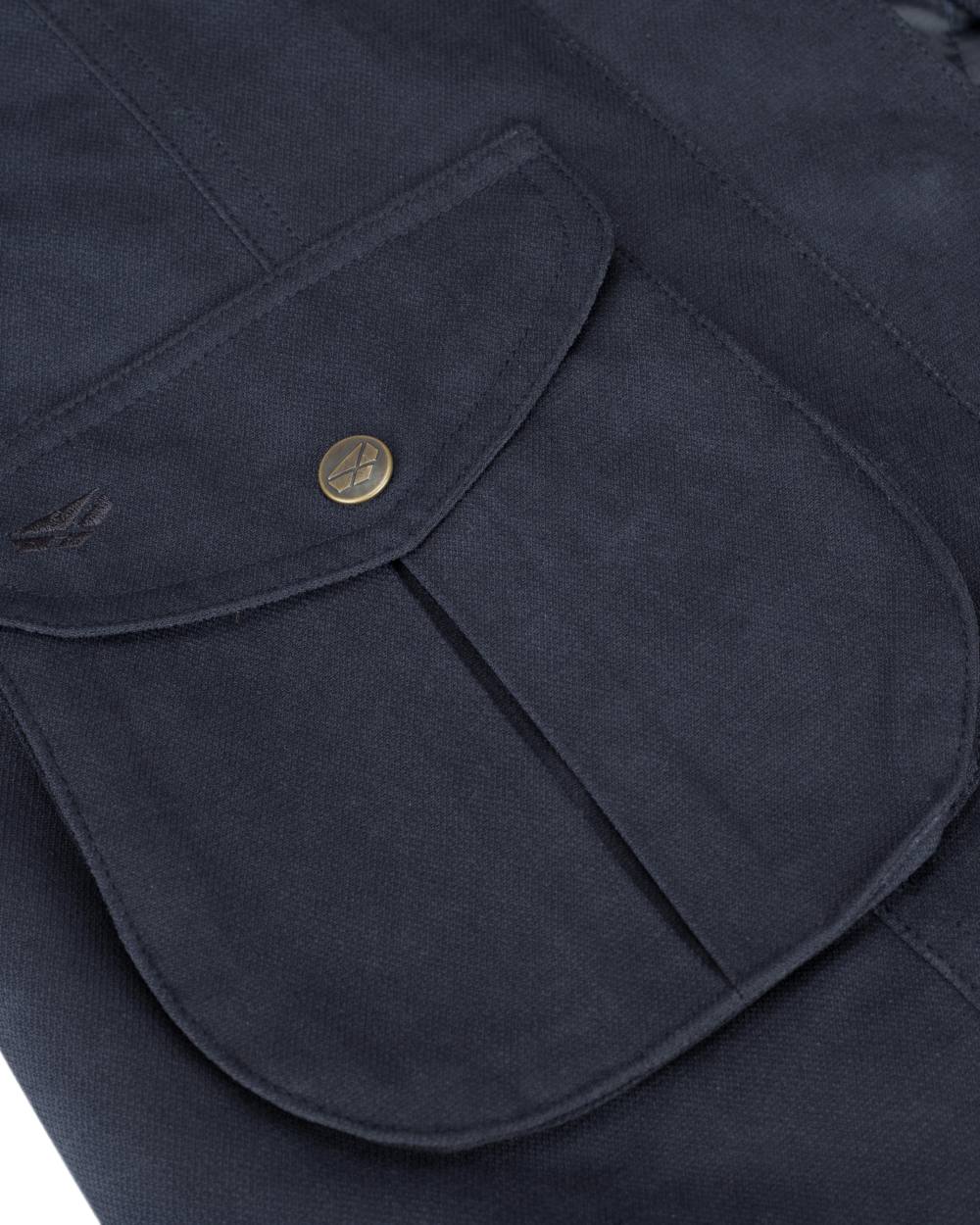 Navy Coloured Hoggs of Fife Struther Ladies Field Coat on white background #colour_navy