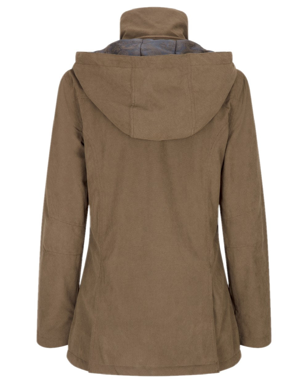 Sage Coloured Hoggs of Fife Struther Ladies Hooded Field Coat on white background #colour_sage