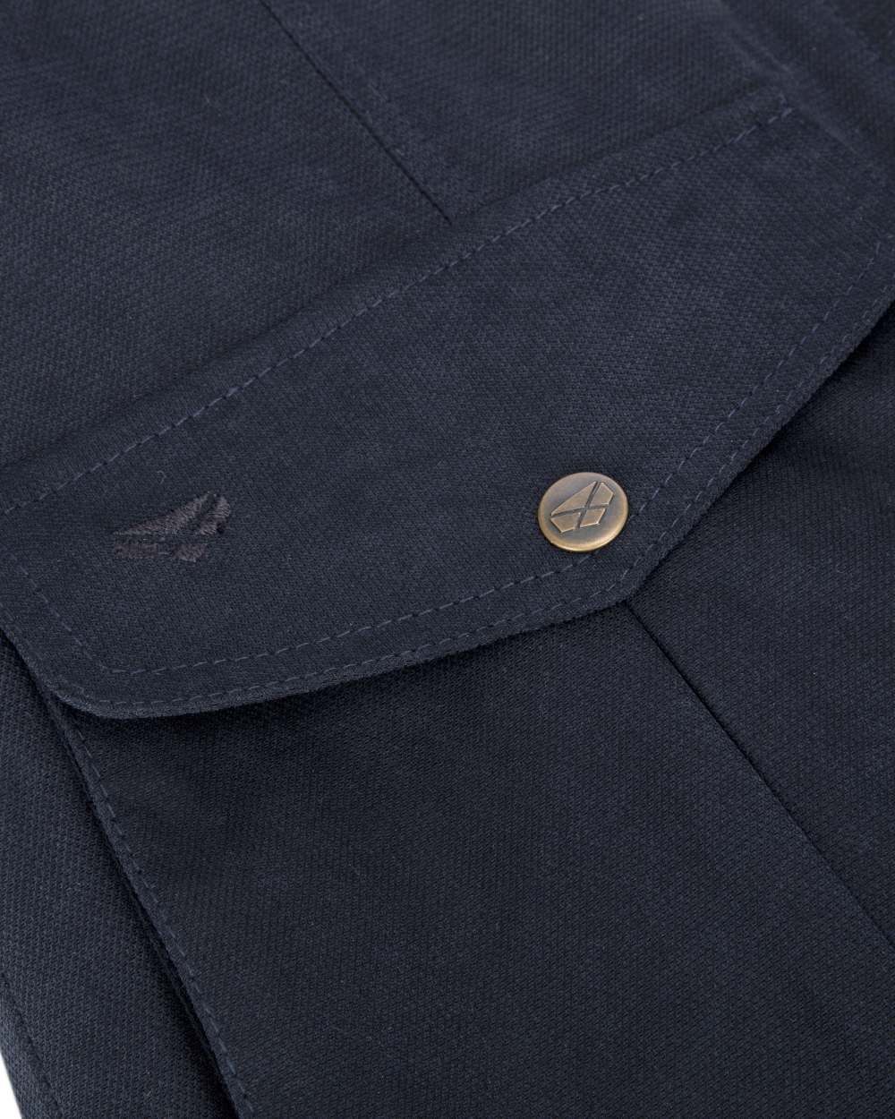 Navy Coloured Hoggs of Fife Struther Ladies Long Riding Coat on white background #colour_navy