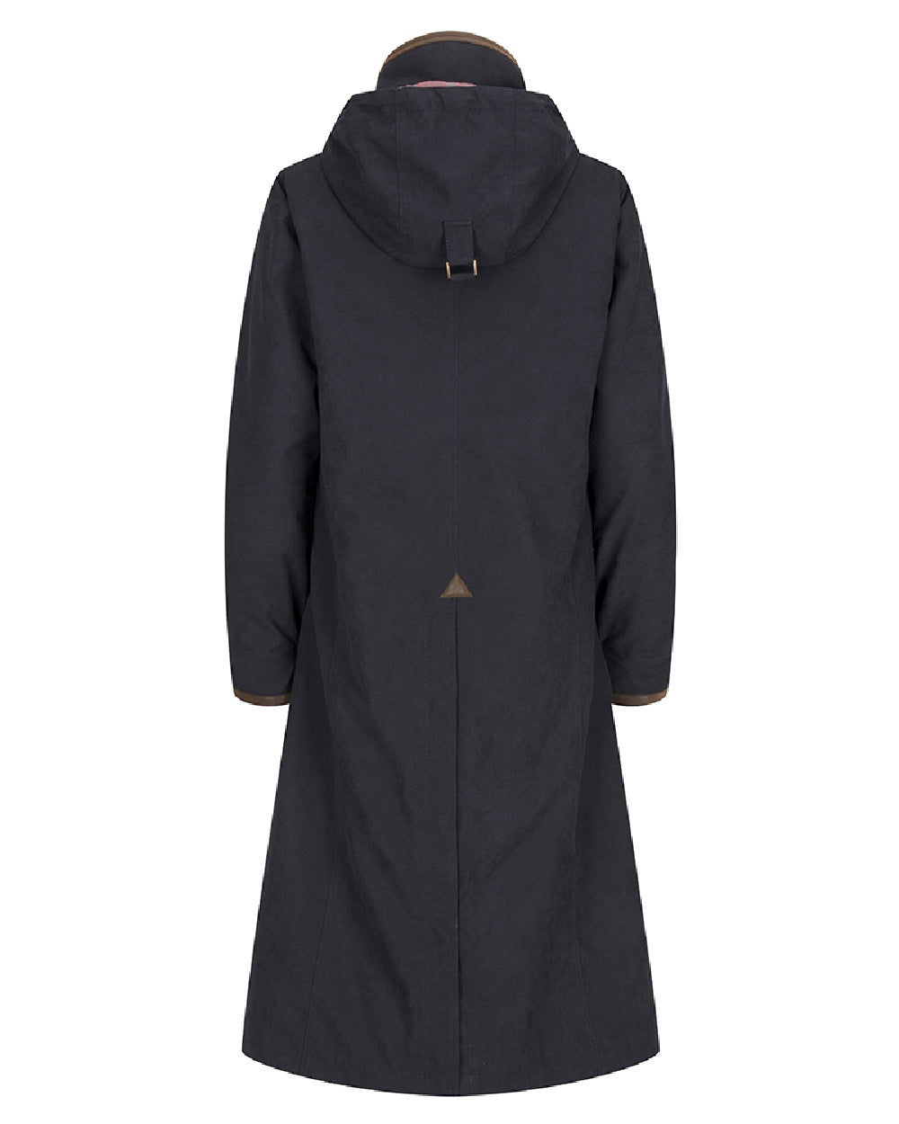 Navy Coloured Hoggs of Fife Struther Ladies Long Riding Coat on white background #colour_navy