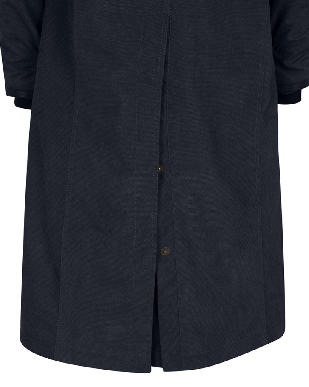 Navy Coloured Hoggs of Fife Struther Ladies Long Riding Coat on white background #colour_navy