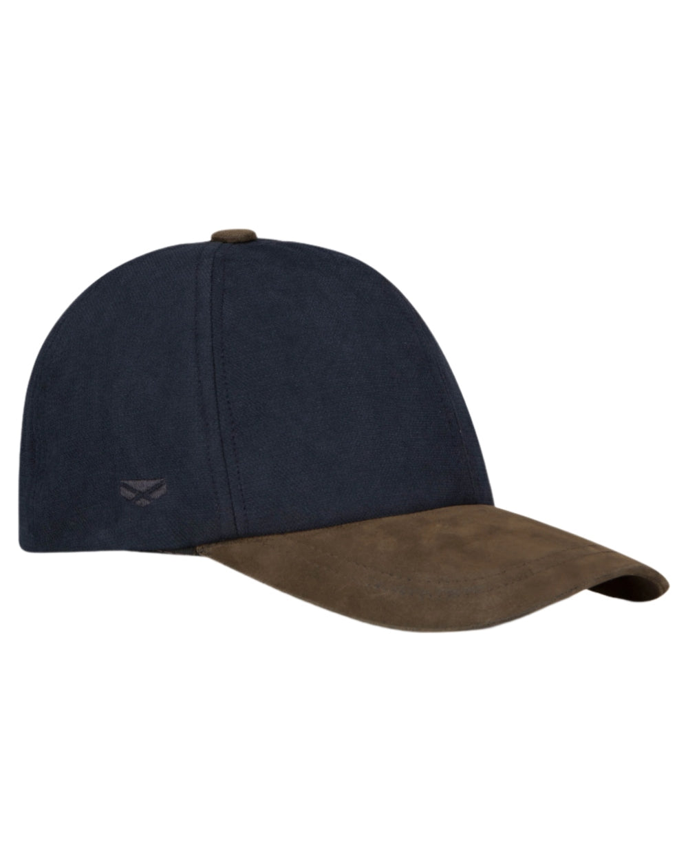 Navy coloured Hoggs of Fife Struther Waterproof Baseball Cap on white background #colour_navy