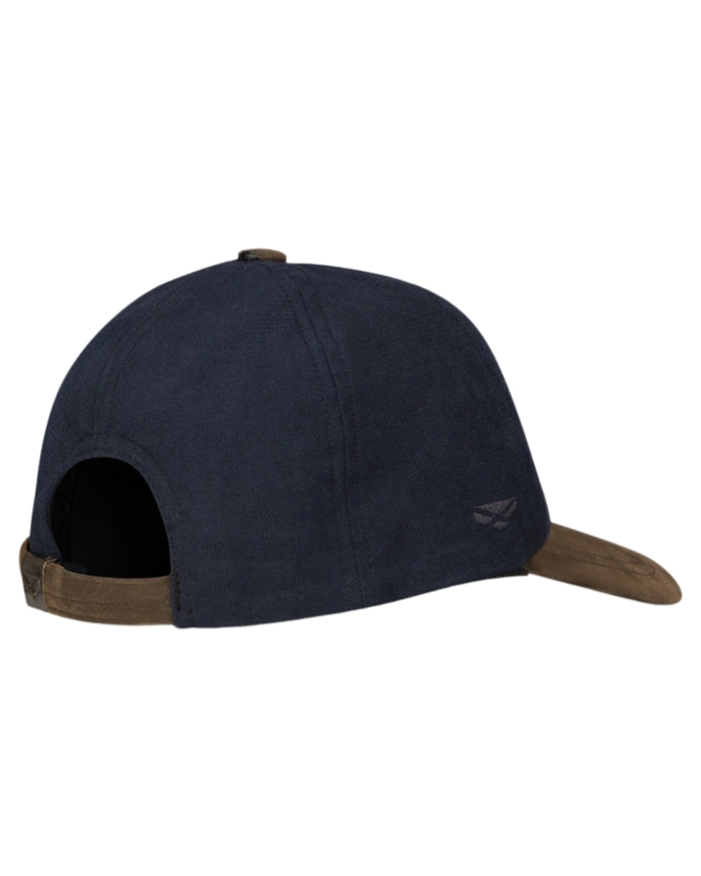 Navy coloured Hoggs of Fife Struther Waterproof Baseball Cap on white background #colour_navy