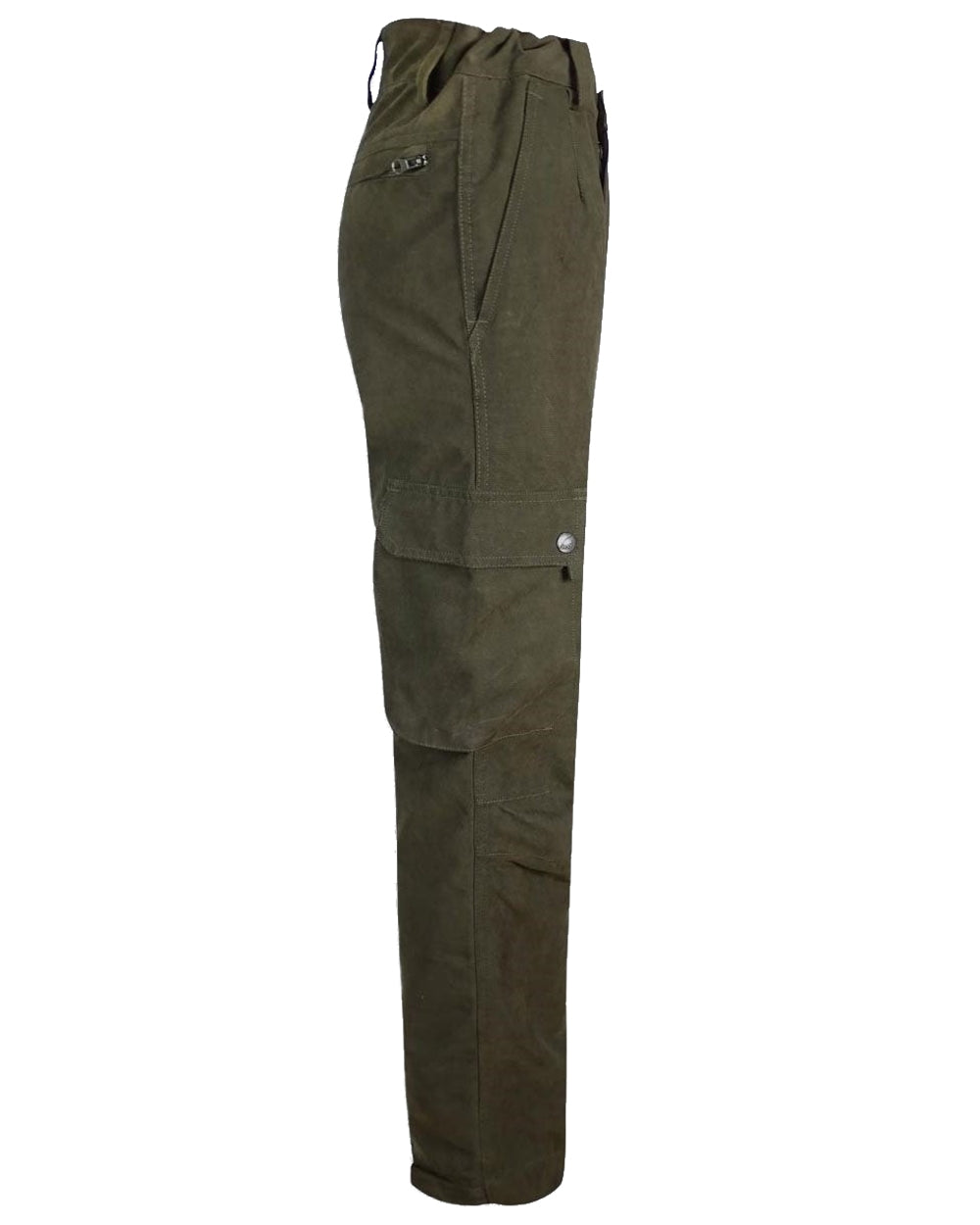 Dark Green coloured Hoggs of Fife Struther Waterproof Field Trousers on white background #colour_dark-green