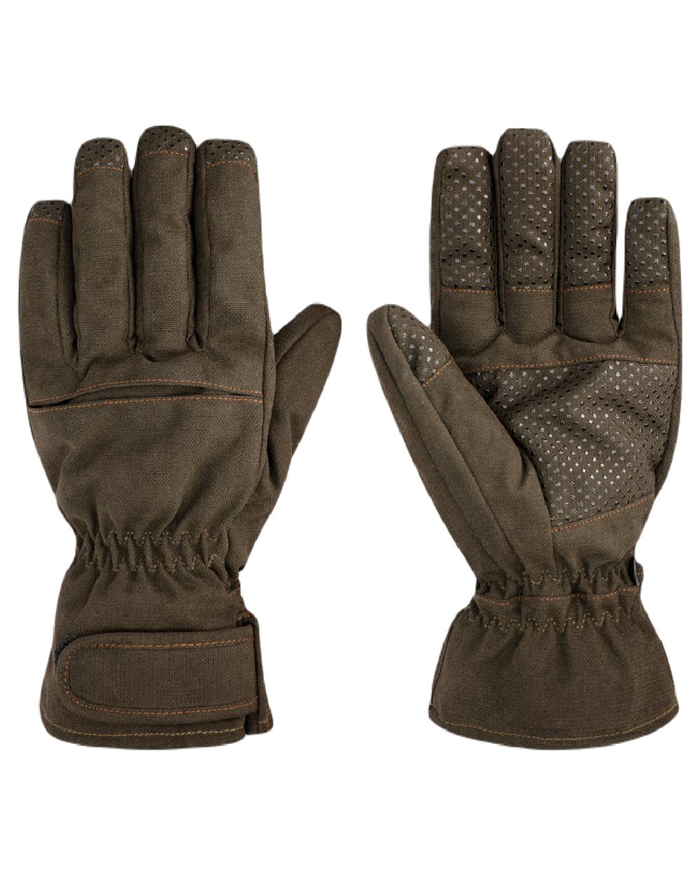 Dark Green coloured Hoggs of Fife Struther Waterproof Gloves on white background #colour_dark-green