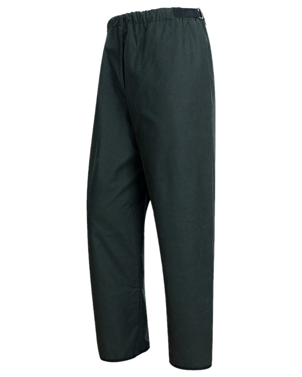 Olive Coloured Hoggs of Fife Waxed Overtrousers on white background #colour_olive