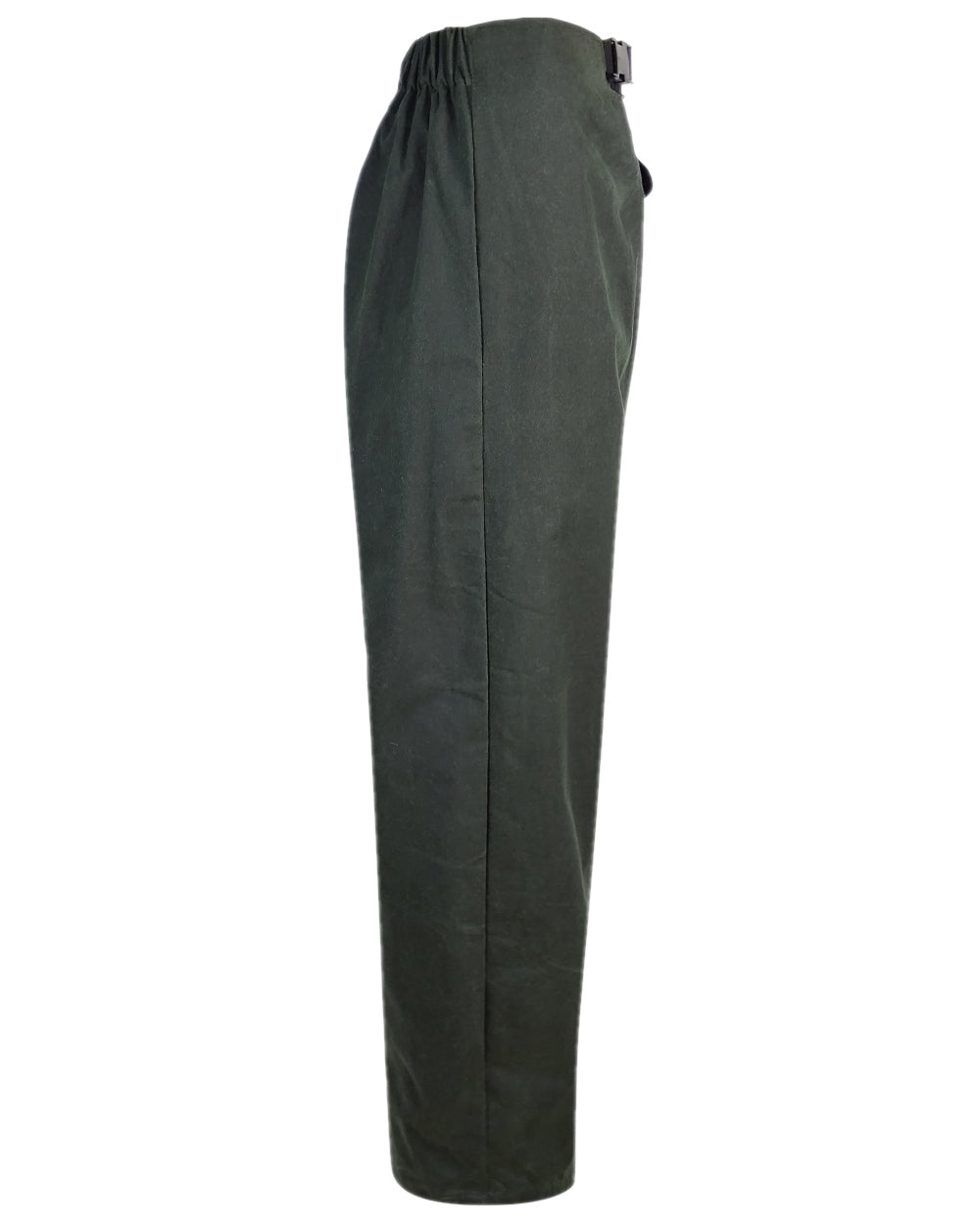 Olive Coloured Hoggs of Fife Waxed Treggings on white background #colour_olive