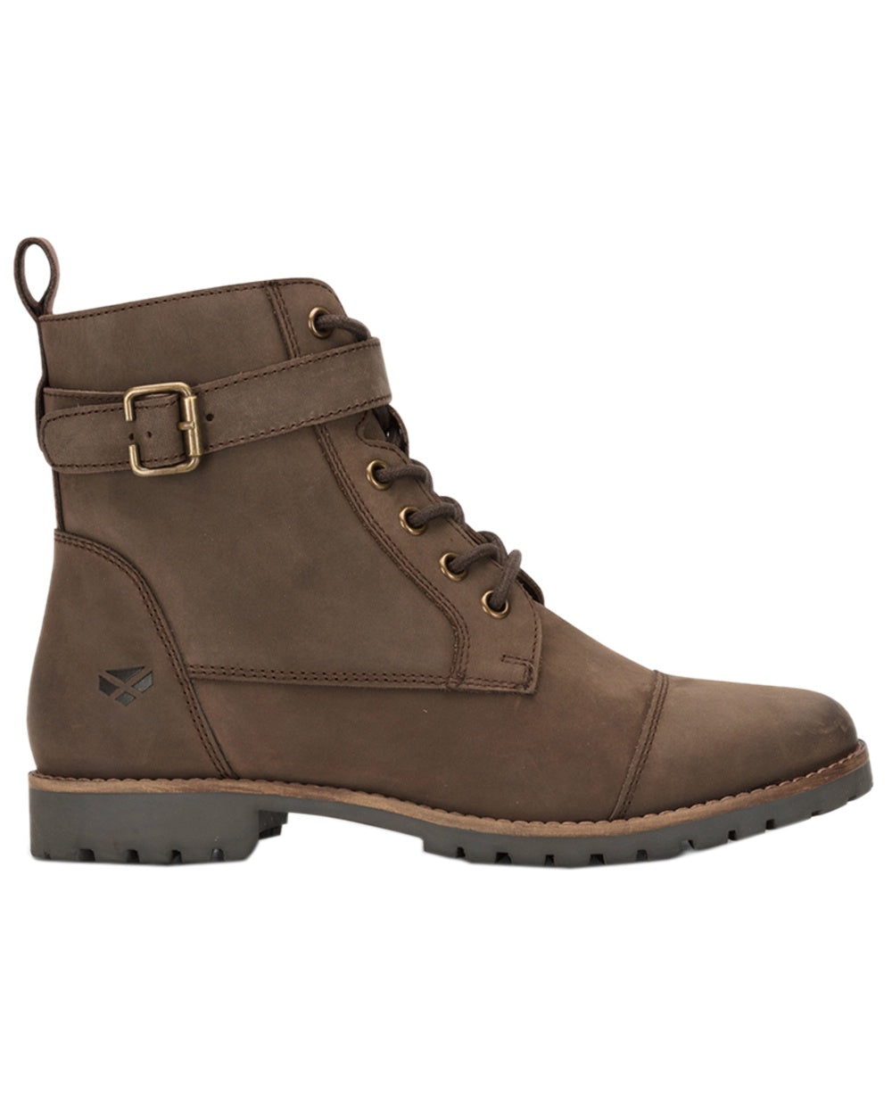 Brown Coloured Hoggs of Fife Womens Bridle Buckle Boots on white background #colour_brown