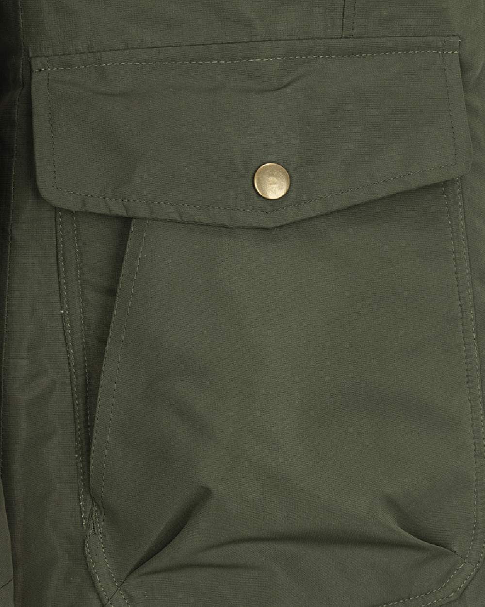 Green coloured Hoggs of Fife Womens Walker Long Coat on white background #colour_green