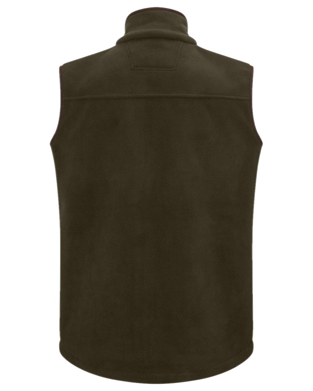 Green Coloured Hoggs of Fife Woodhall Fleece Gilet on white background #colour_green